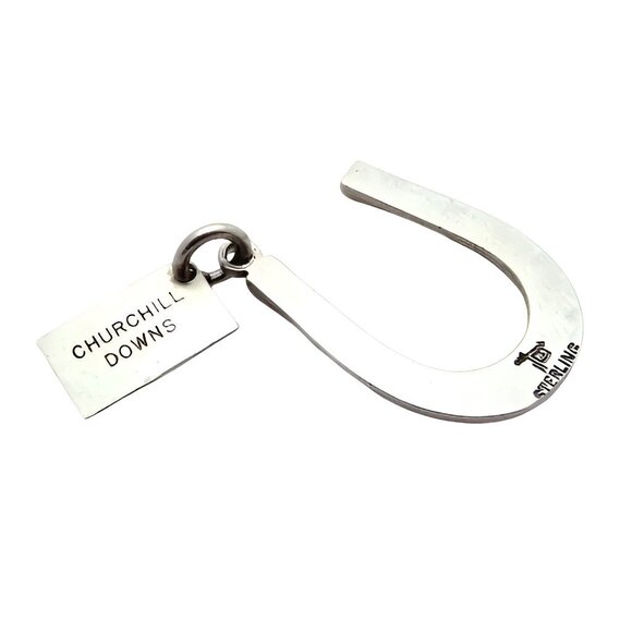 Vintage Sterling Silver Bell Trading Post Churchill Downs Horseshoe Charm - Picture 3 of 5